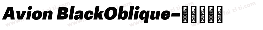 Avion BlackOblique字体转换